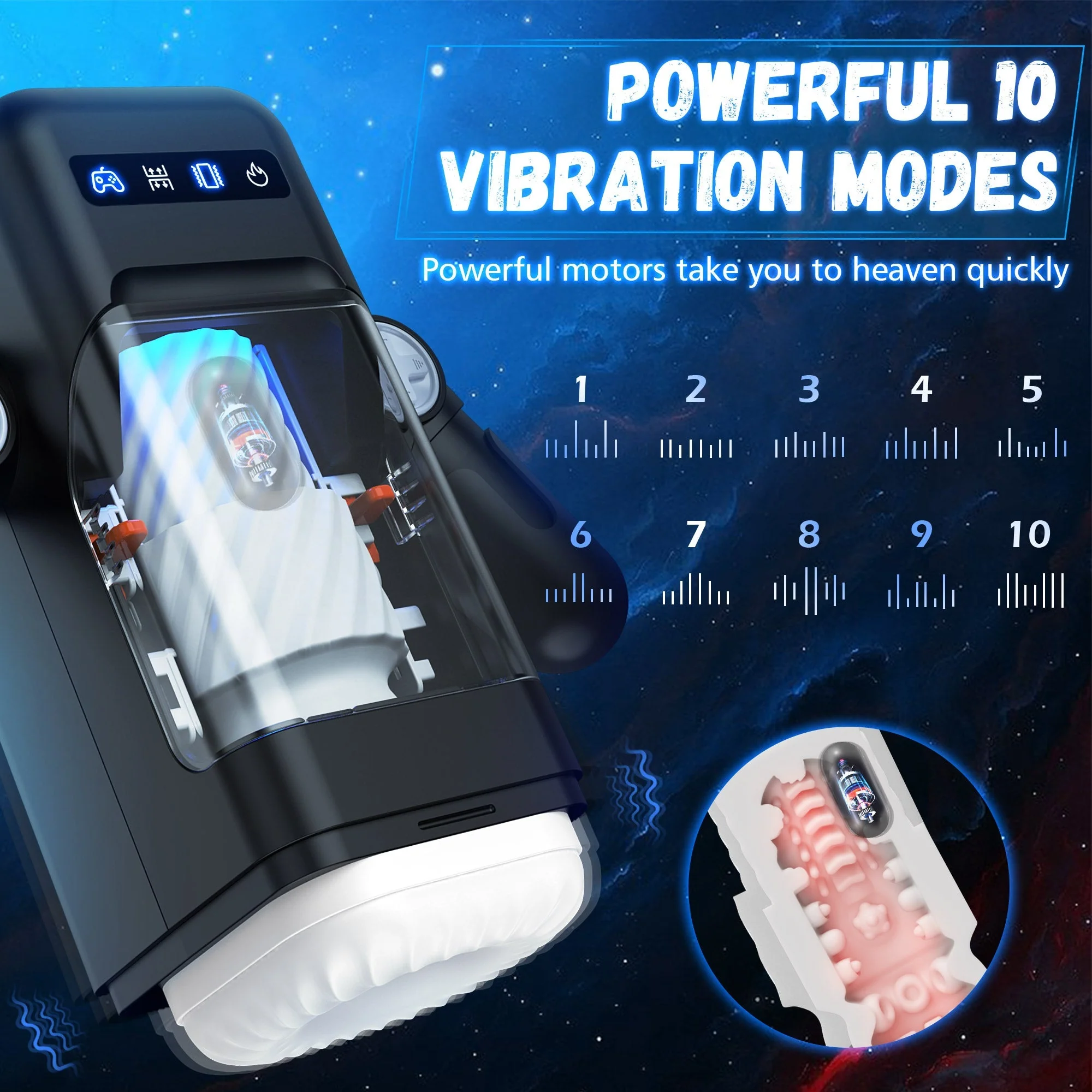 Thrusting Masturbator with Vibrating & 2 Heating Levels - Image 6